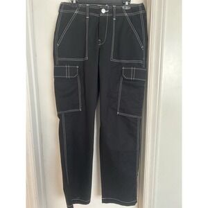 NWT True Religion Men's Bobby Baggy Cargo Pants Size 30/32 Jet Black